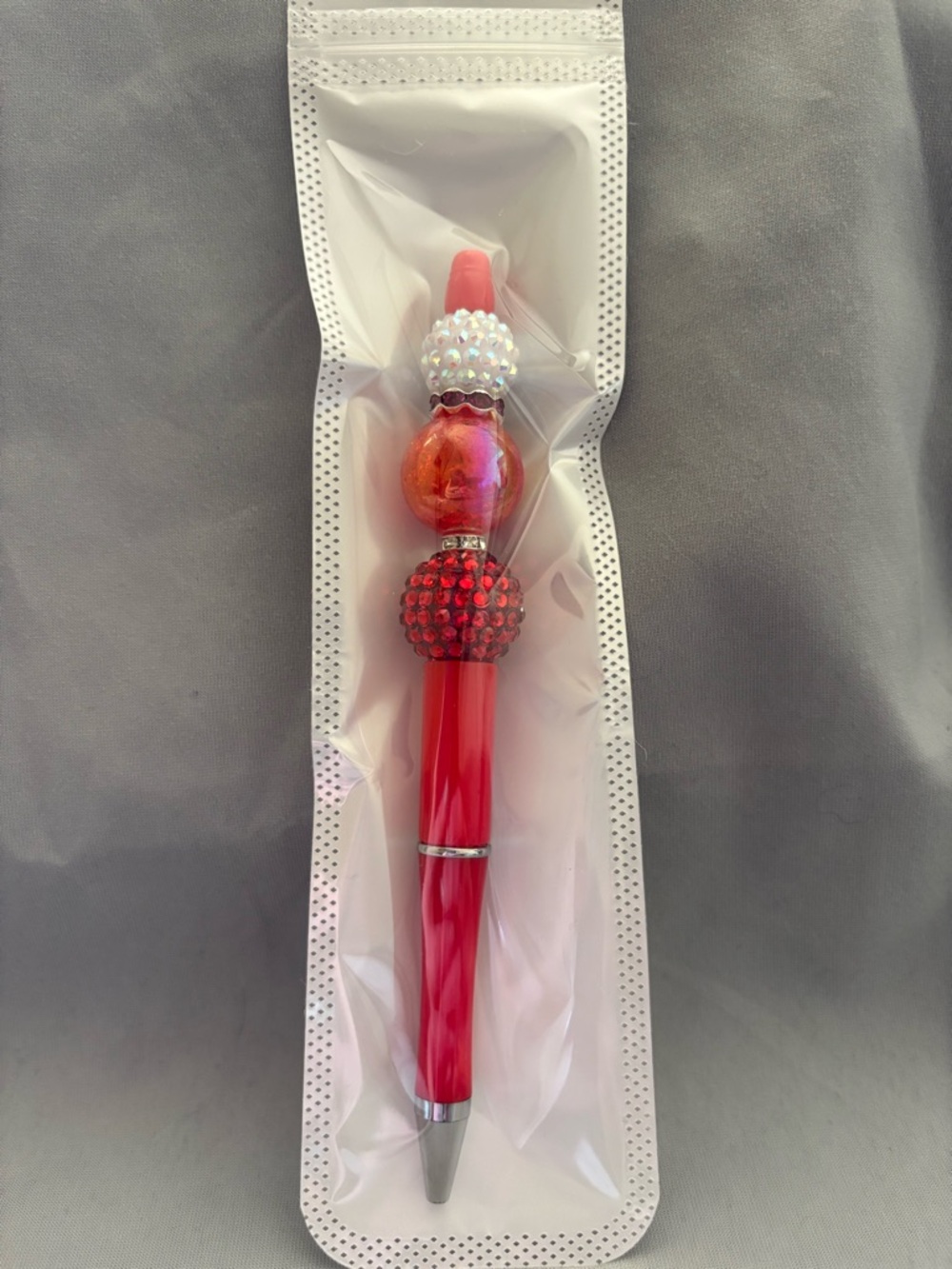Red Decorative Crystal Ballpoint Pen - Fashion Home Office Stationery